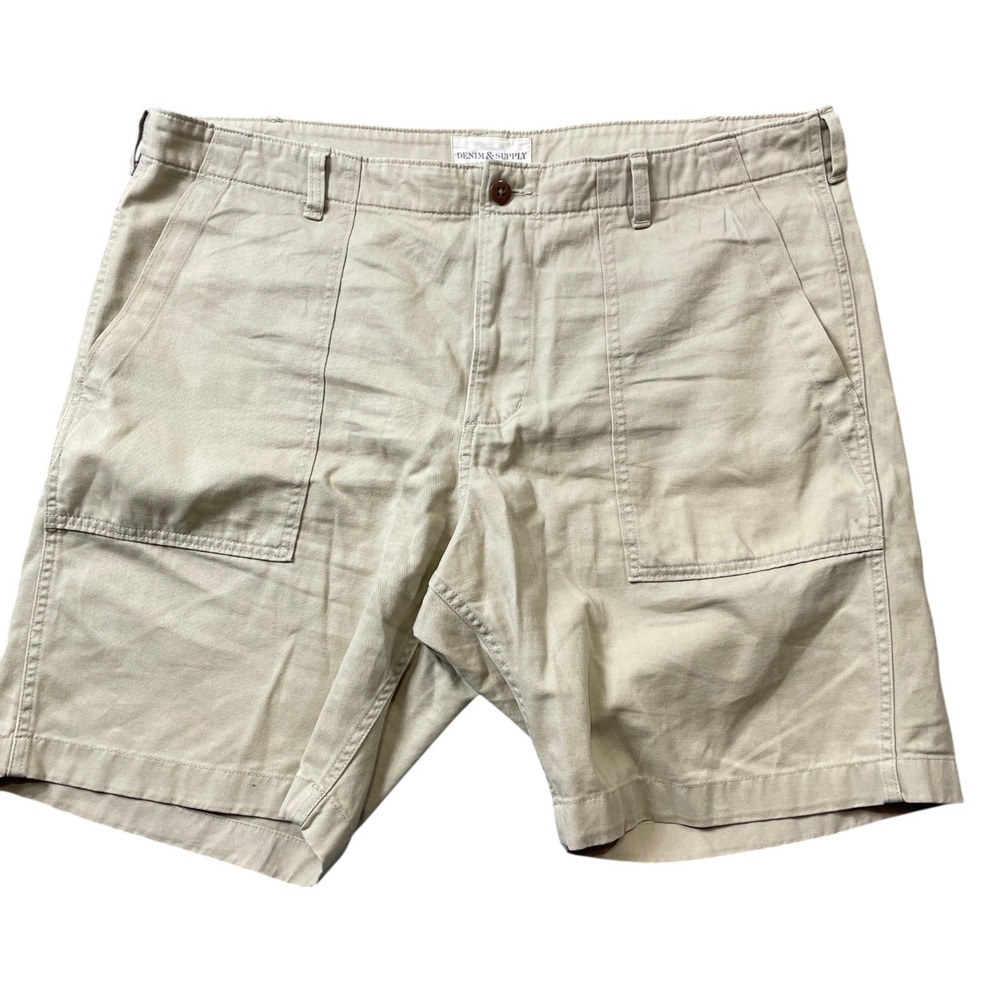 Denim & Supply Ralph Lauren 40 Beige Shorts 100% Cotton